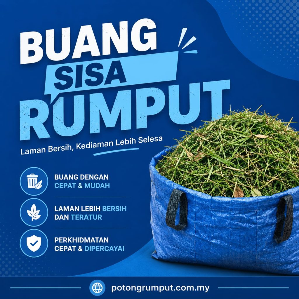 buang sisa rumput